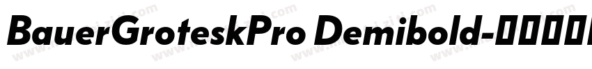 BauerGroteskPro Demibold字体转换